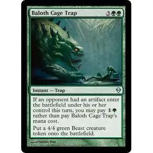 MtG Trading Card Game Zendikar Uncommon Foil Baloth Cage Trap #156