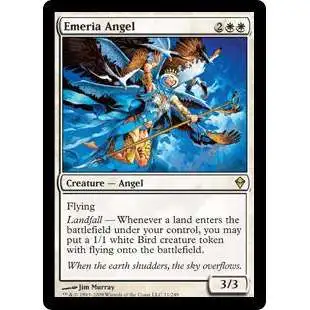 MtG Trading Card Game Zendikar Rare Emeria Angel #11