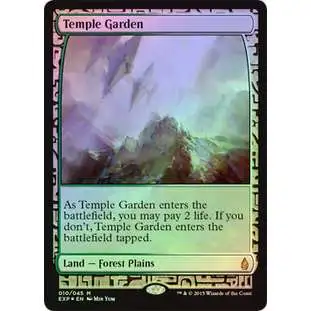MtG Trading Card Game Battle for Zendikar Rare Temple Garden [Zendikar Expedition]