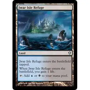 MtG Trading Card Game Zendikar Uncommon Foil Jwar Isle Refuge #215