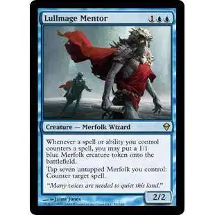 MtG Trading Card Game Zendikar Rare Lullmage Mentor #54