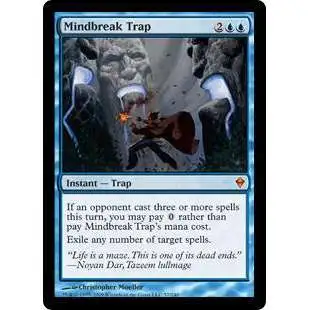 MtG Trading Card Game Zendikar Mythic Rare Mindbreak Trap #57