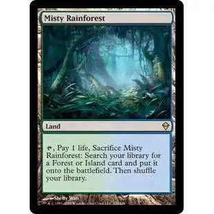 MtG Trading Card Game Zendikar Rare Misty Rainforest #220