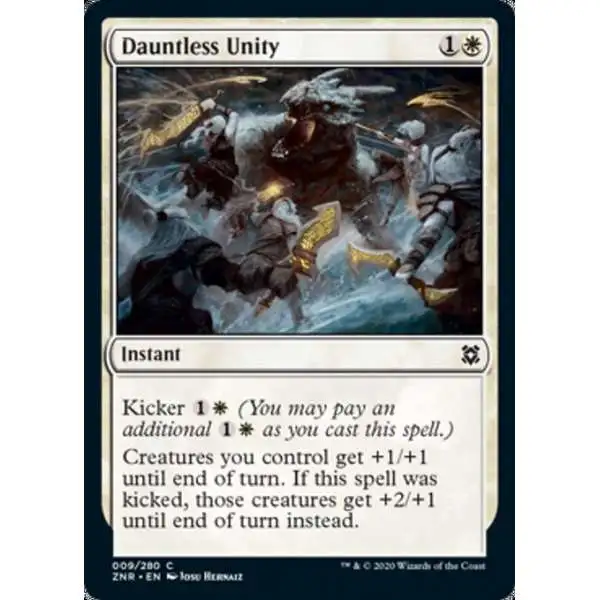 MtG Trading Card Game Zendikar Rising Common Dauntless Unity #9