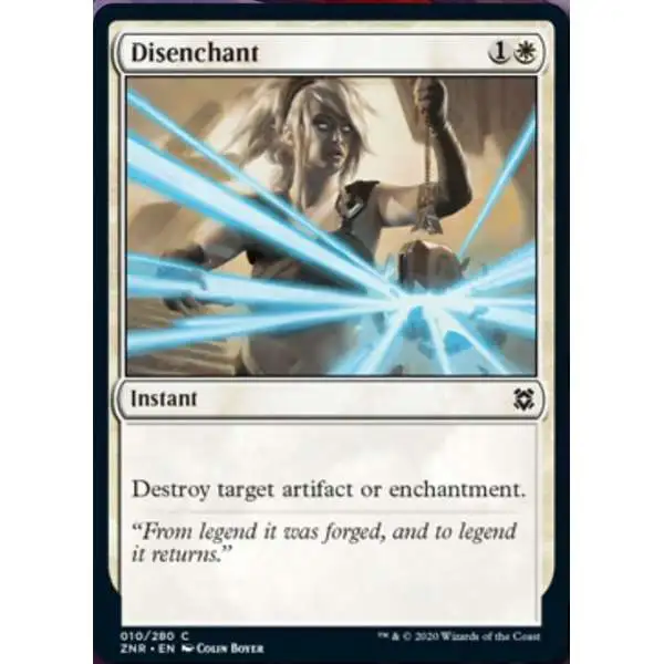 MtG Trading Card Game Zendikar Rising Common Disenchant #10