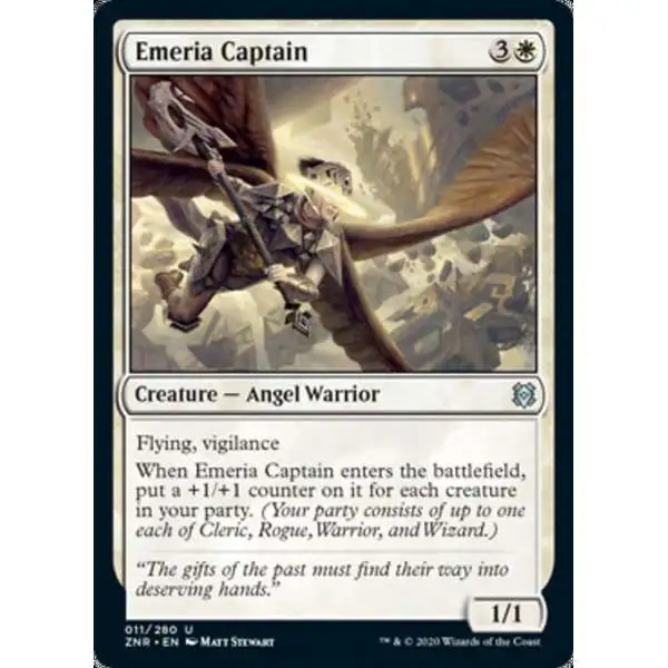 MtG Trading Card Game Zendikar Rising Uncommon Emeria Captain #11