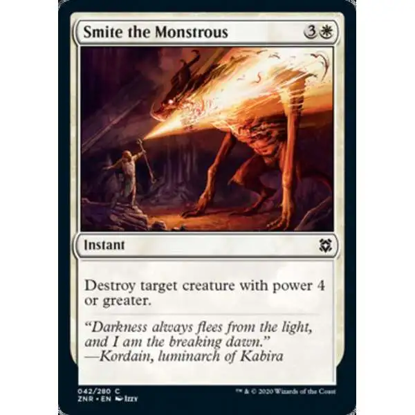 MtG Trading Card Game Zendikar Rising Common Smite the Monstrous #42