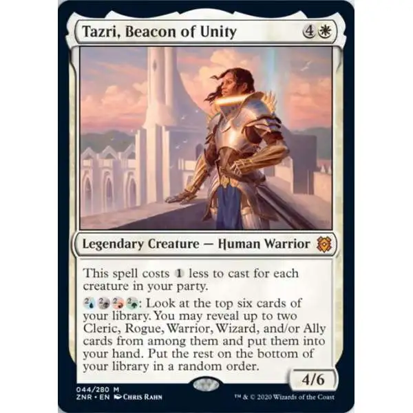 MtG Trading Card Game Zendikar Rising Mythic Rare FOIL Tazri, Beacon of Unity #44