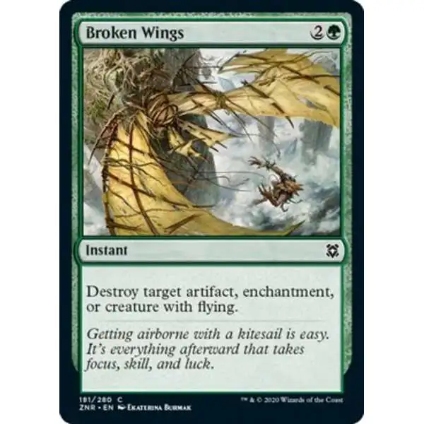 MtG Trading Card Game Zendikar Rising Common Broken Wings #181