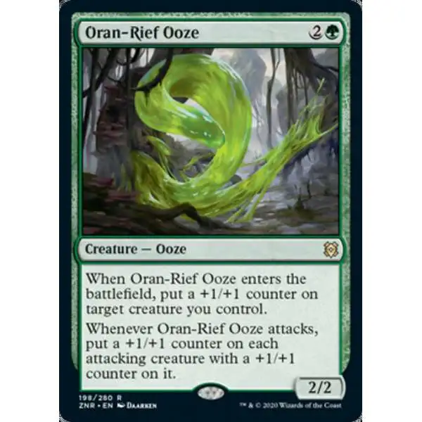 MtG Trading Card Game Zendikar Rising Rare FOIL Oran-Rief Ooze #198