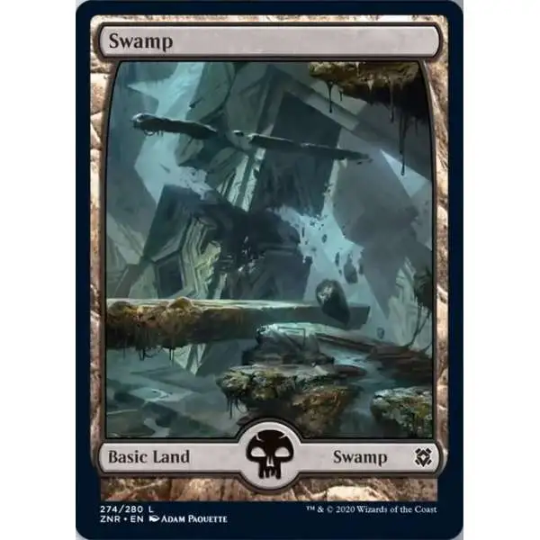 MtG Trading Card Game Zendikar Rising Common Swamp #274 [274]