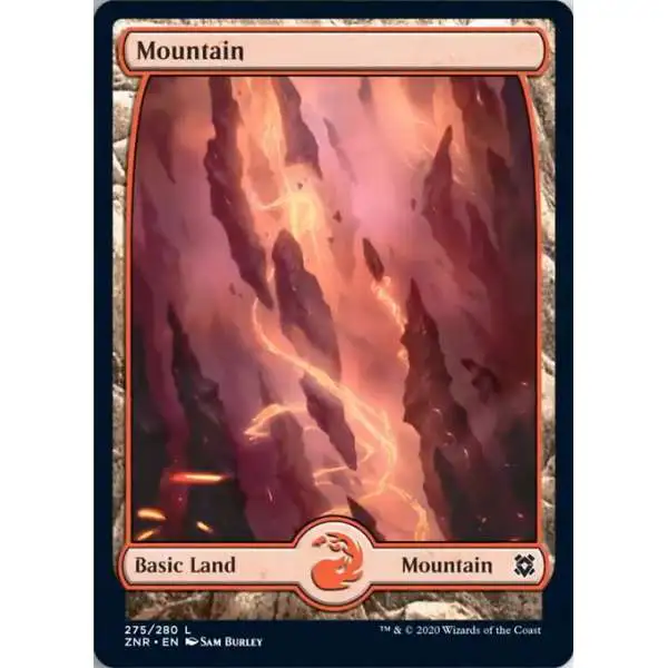 MtG Trading Card Game Zendikar Rising Common Mountain #275 [FOIL 275]