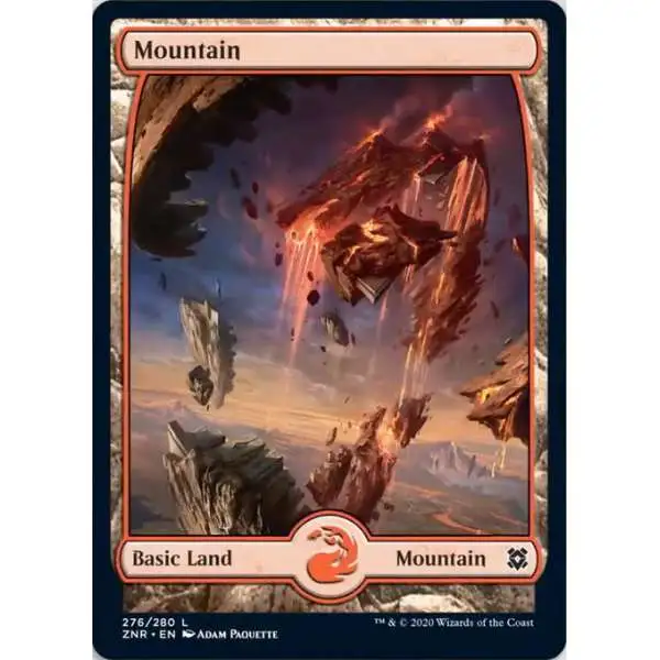 MtG Trading Card Game Zendikar Rising Common Mountain #276 [FOIL 276]