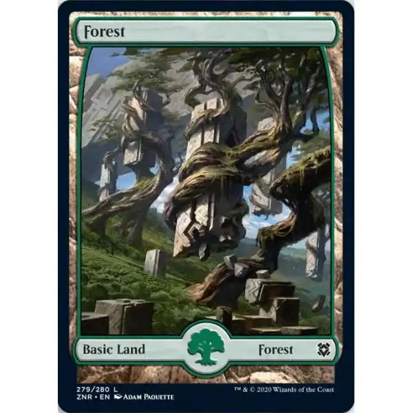 MtG Trading Card Game Zendikar Rising Common Forest #279 [FOIL 279]