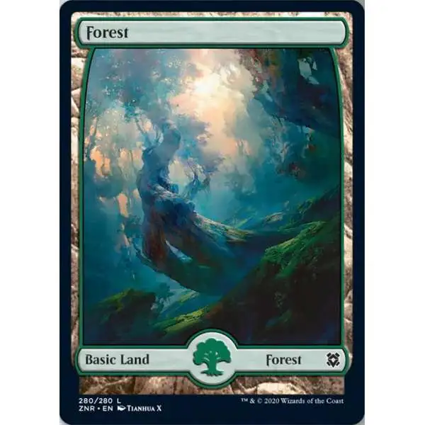 MtG Trading Card Game Zendikar Rising Common Forest #280 [280]
