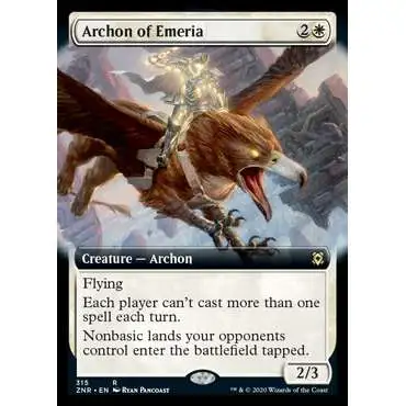 MtG Trading Card Game Zendikar Rising Rare Archon of Emeria #315 [Extended Art]