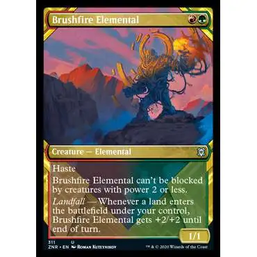 MtG Trading Card Game Zendikar Rising Uncommon Brushfire Elemental #311 [Showcase]