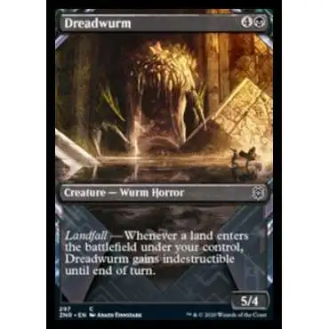 MtG Trading Card Game Zendikar Rising Common Dreadwurm #297 [Showcase]