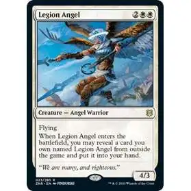 MtG Trading Card Game Zendikar Rising Rare Legion Angel #23