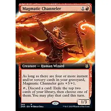 MtG Trading Card Game Zendikar Rising Rare Magmatic Channeler #349 [Extended Art]