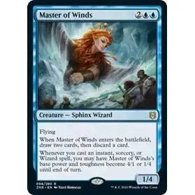 MtG Trading Card Game Zendikar Rising Rare Master of Winds #68