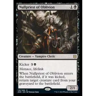 MtG Trading Card Game Zendikar Rising Rare Nullpriest of Oblivion #118