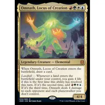 MtG Trading Card Game Zendikar Rising Mythic Rare Omnath, Locus of Creation #232