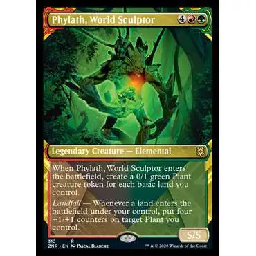 MtG Trading Card Game Zendikar Rising Rare Phylath, World Sculptor #313 [Showcase]