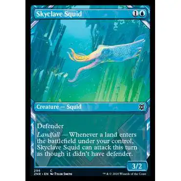 MtG Trading Card Game Zendikar Rising Common Skyclave Squid #296 [Showcase]