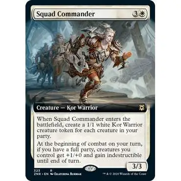 MtG Trading Card Game Zendikar Rising Rare Squad Commander #323 [Extended Art]