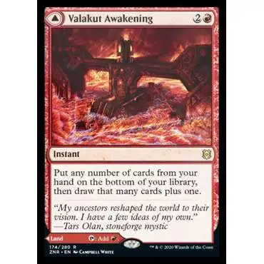 MtG Trading Card Game Zendikar Rising Rare Valakut Awakening // Valakut Stoneforge #174