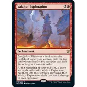 MtG Trading Card Game Zendikar Rising Rare Valakut Exploration #175