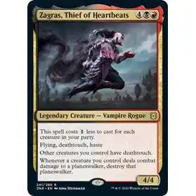 MtG Trading Card Game Zendikar Rising Rare Zagras, Thief of Heartbeats #241