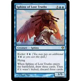 MtG Trading Card Game Zendikar Rare Foil Sphinx of Lost Truths #69