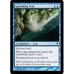 MtG Trading Card Game Zendikar Common Spreading Seas #70