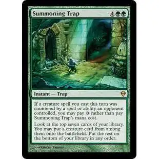 MtG Trading Card Game Zendikar Rare Summoning Trap #184