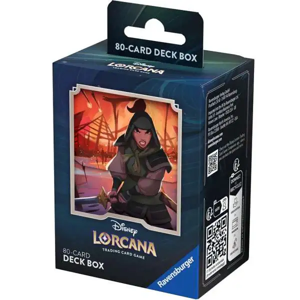 Disney Lorcana Trading Card Game Rise of the Floodborn Mulan Deck Box [Holds 80 Sleeved Cards!]