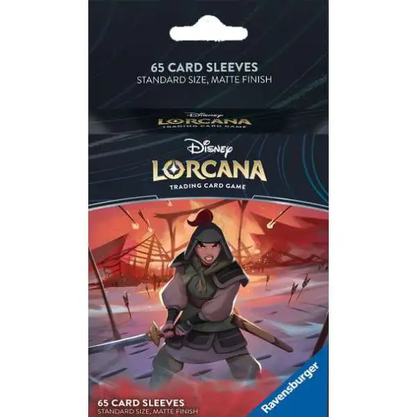 Disney Lorcana Trading Card Game Rise of the Floodborn Mulan Sleeves [65 Sleeves]