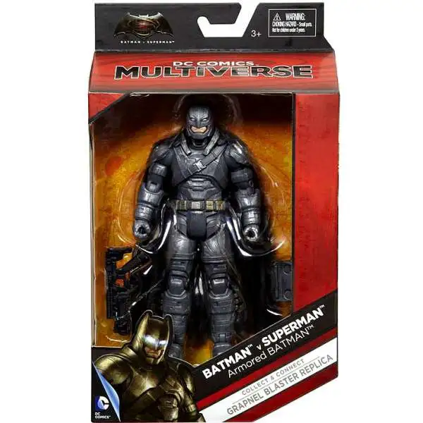 DC Batman v Superman: Dawn of Justice Multiverse Grapnel Blaster Series ARMORED Batman Action Figure