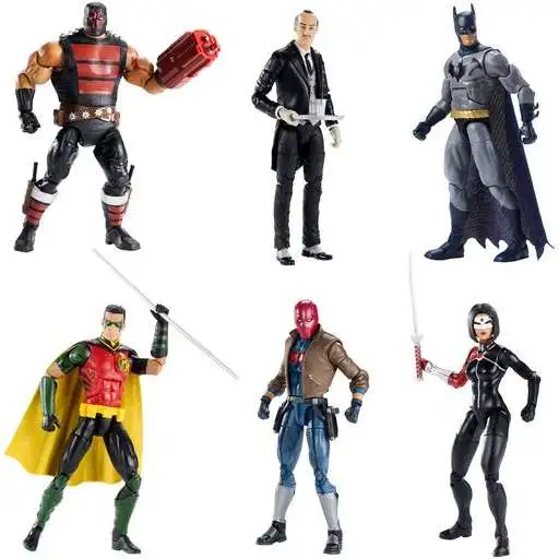 DC Multiverse Killer Croc Series KG Beast, Batman, Alfred Pennyworth, Red Hood, Red Robin & Katana Set of 6 Action Figures