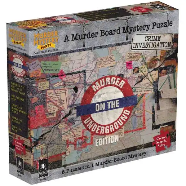 Crime Investigation Detective Stories Murder on the Underground Murder Mystery Party Game