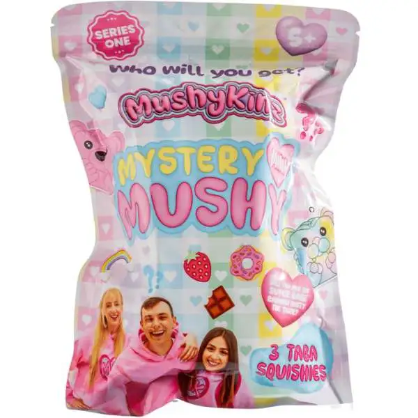 Taba Squishy Mystery Mini Mushy Series 1 TRIPLE Pack [3 RANDOM Figures, Includes Packet of Sprinkles & Packet of Flocking] (Pre-Order ships May)