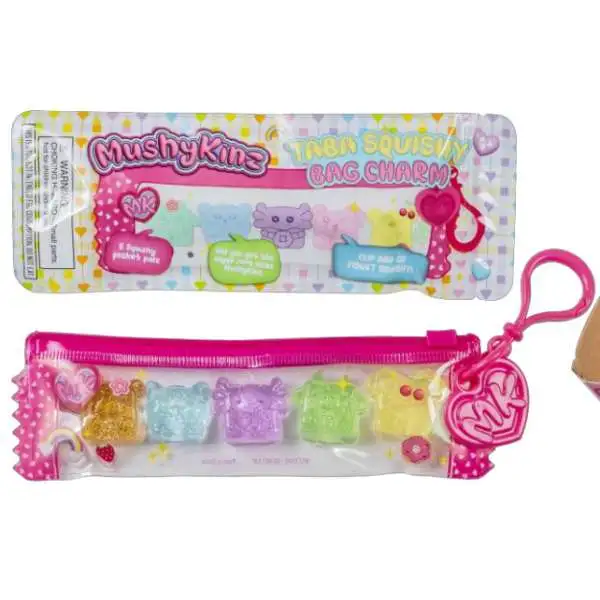 Taba Squishy Pocket Palz Bag Charm Mystery Pack 5 RANDOM Micro
