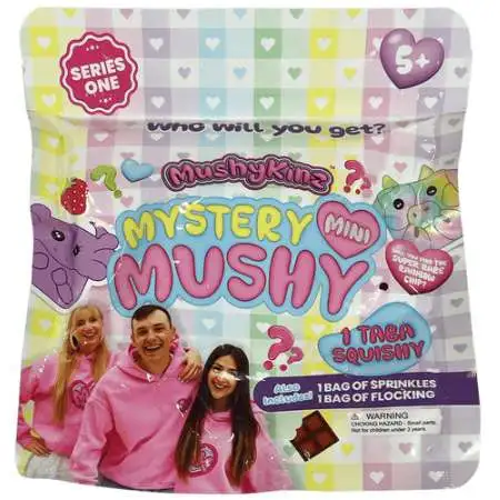 MushyKinz Mystery Mini Mushy Taba Squishy Single Pack [1 RANDOM Collectible Figure]