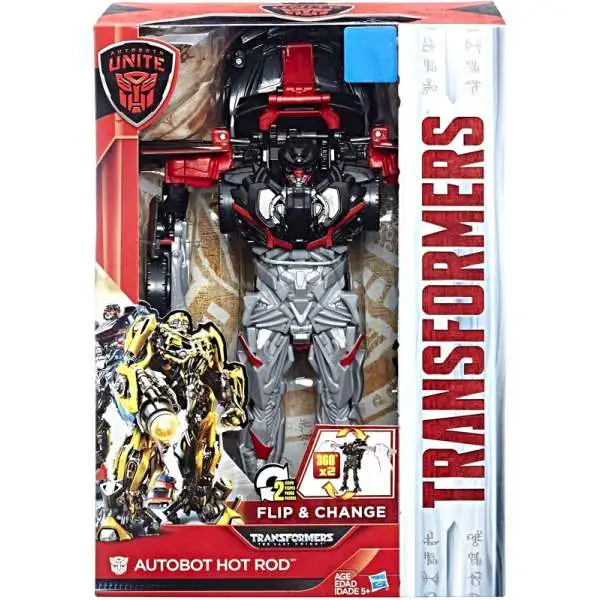 Transformers The Last Knight Autobots Unite Autobot Hot Rod Exclusive Action Figure [Flip & Change]