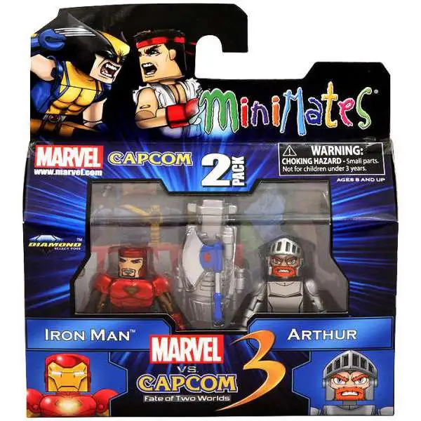 Marvel vs Capcom 3 Minimates Series 1 Iron Man vs. Arthur Minifigure 2-Pack