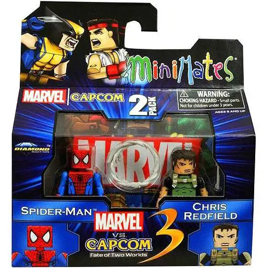 Marvel vs Capcom 3 Minimates Series 2 Spider-Man vs. Chris Redfield Minifigure 2-Pack