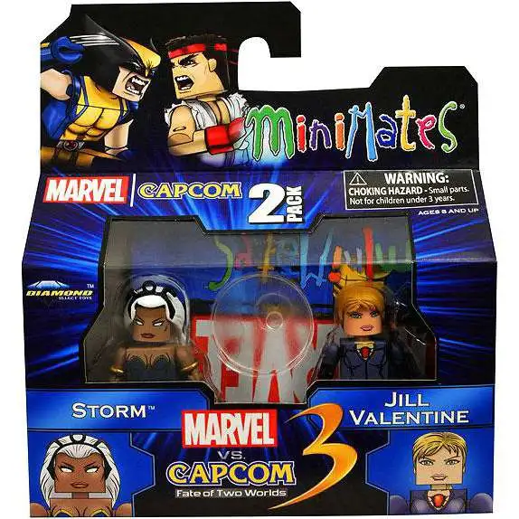 Marvel vs Capcom 3 Minimates Series 2 Storm vs. Jill Valentine Minifigure 2-Pack