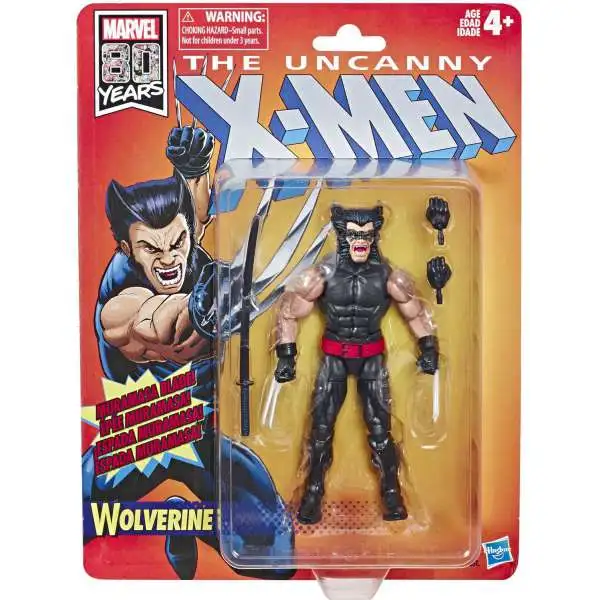 X-Men Marvel Legends Vintage (Retro) Series Wolverine Action Figure [1988 Series Costume]