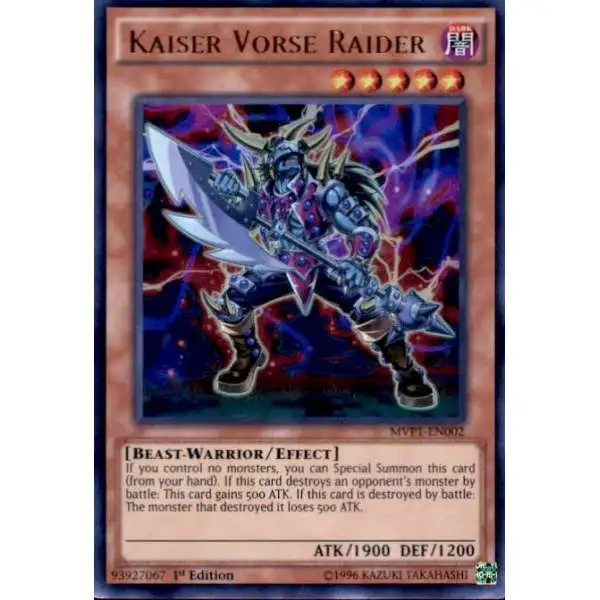YuGiOh Dark Side of Dimensions Movie Ultra Rare Kaiser Vorse Raider MVP1-EN002
